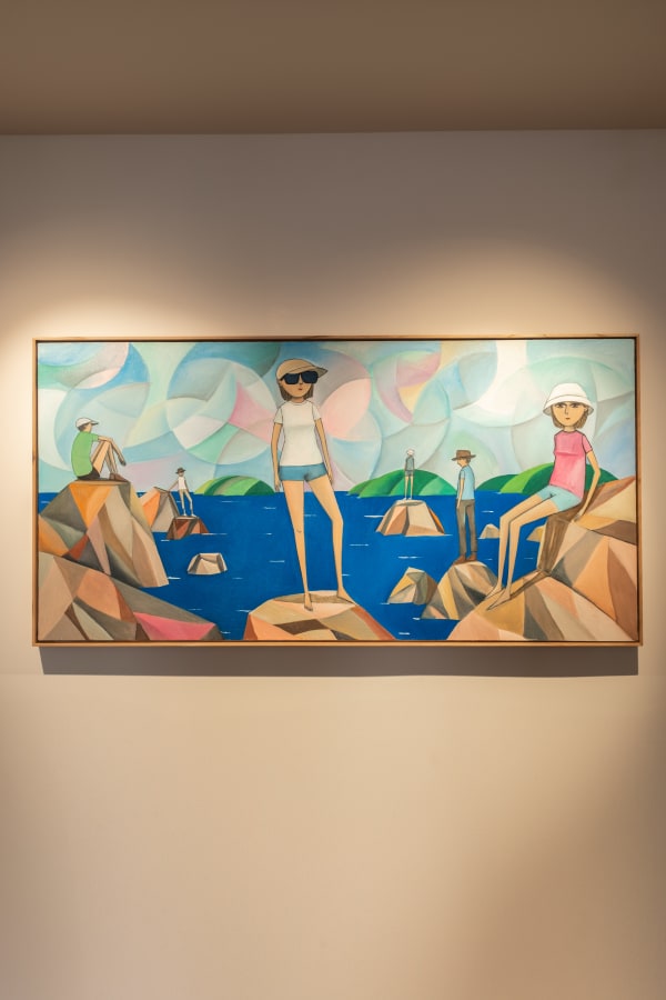 Piussi Giacomo, People on the rocks, 2025