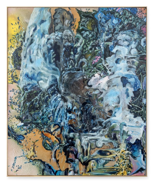 Faizal Yunus Afternoon in the Wetland, 2025 Oil, enamel, and automotive paint on canvas 180 x 150 cm