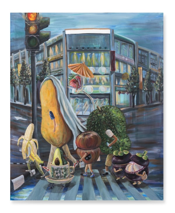 Ng Jie Xin Measured in Public, 2025 Acrylic on canvas 110 x 92 cm