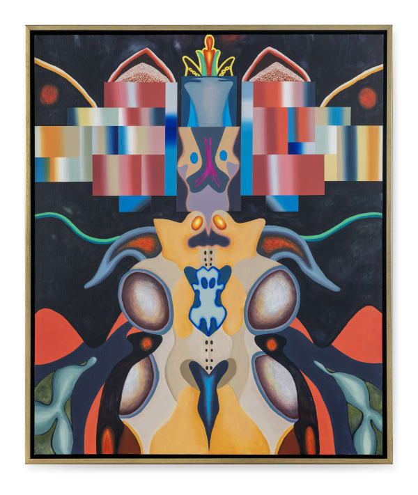 Zul Hanafi Blue Eyes, Frog Twins, 2025 Acrylic on canvas 91.44 x 76.2 cm