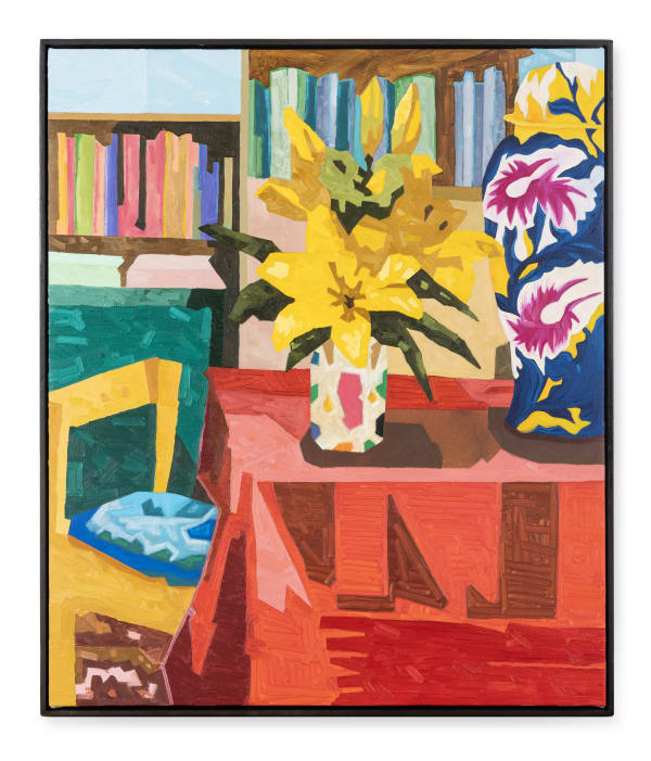 Loqman Zainal Mekar Dalam Ruang, 2025 Oil and acrylic on canvas 101 x 91.5 cm