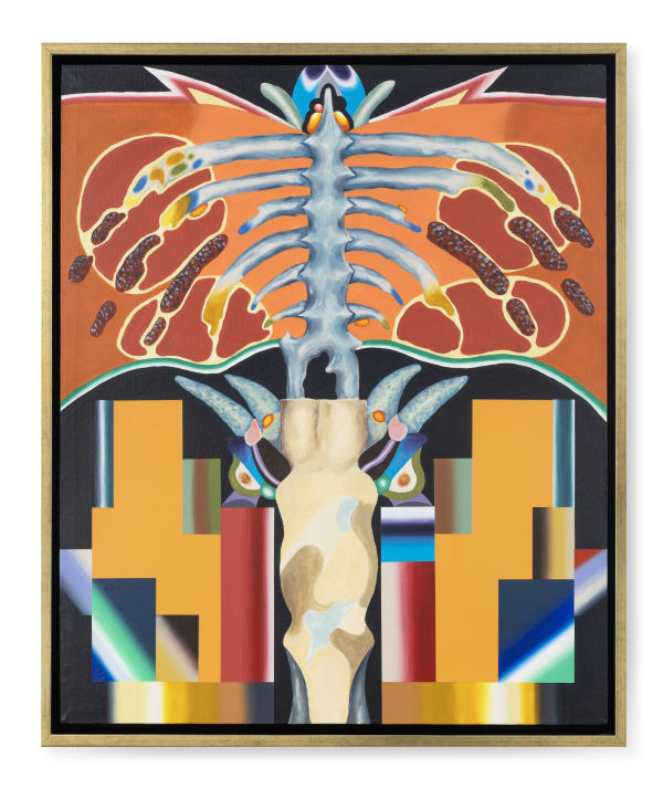 Zul Hanafi White Eyes, Bull Horns, 2025 Acrylic on canvas 61 x 50.8 cm