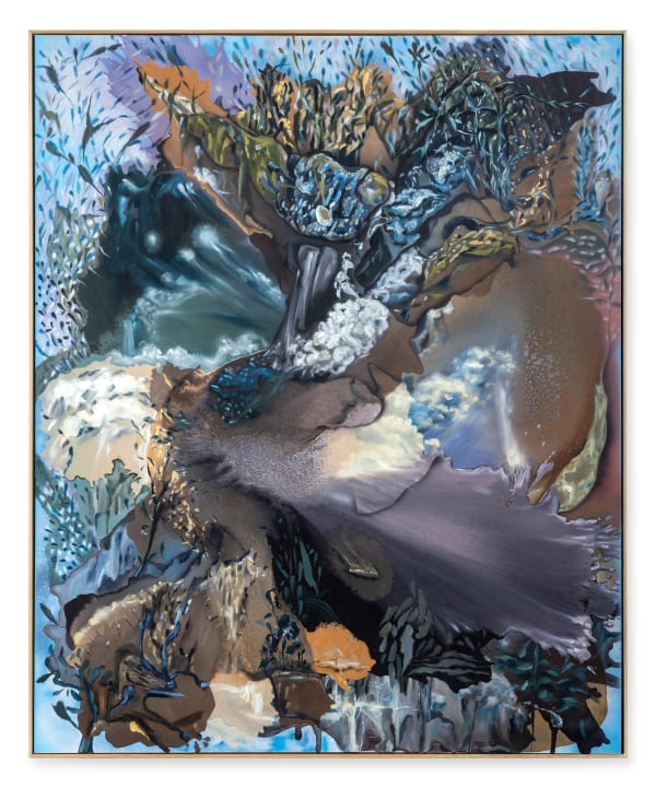 Faizal Yunus New Growth, 2025 Oil, enamel, and automotive paint on canvas 186 x 156 cm