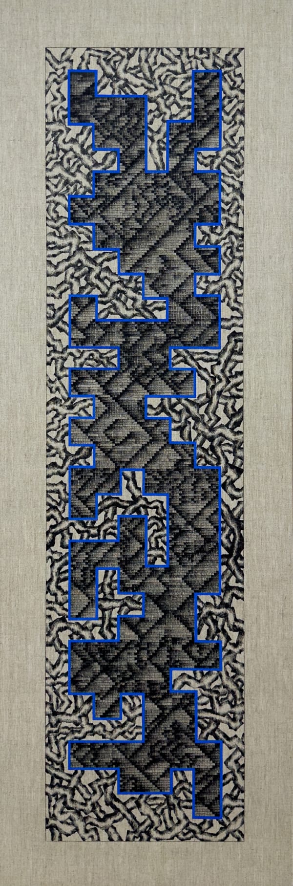 Paul Nickson Atia Radix ii, 2025 Chinese ink on linen 180 x 60 cm