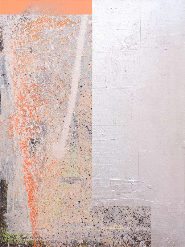 Wong Perng Fey Dialogue In Naple Yellow Red And Silver, 2020 - 2024 Acrylic on linen 160 X 120 cm