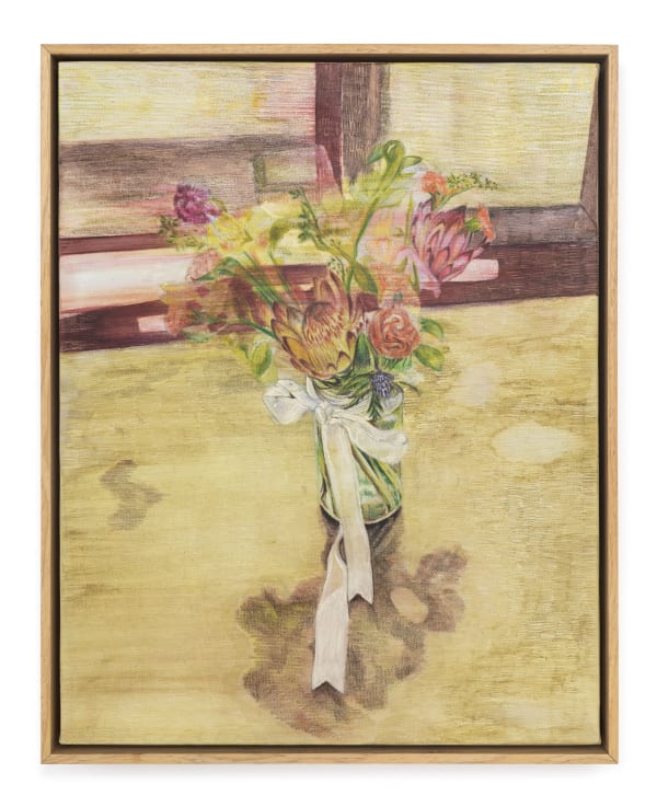 Arash Jabbar Graduation Flower, 2025 Acrylic, emulsion, and colored pencil on canvas 40 X 50 cm