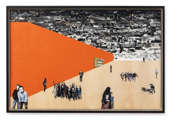 Zulkefli Jais To Know or Not To Know, 2025 Collage and acrylic on plywood 86 x 127 cm