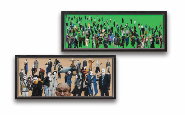 Zulkefli Jais Everyone and Everything is For Sale, 2025 Collage and acrylic on plywood 74 x 126.5 cm