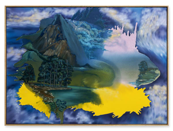 Faizal Yunus If Rivers Could Remember, 2024 Signed and dated on verso Oil, automotive paint on canvas 108 x 153 cm