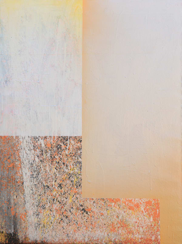 Wong Perng Fey Dialogue In Silver And Orange, 2025 Acrylic on linen 160 X 120 cm