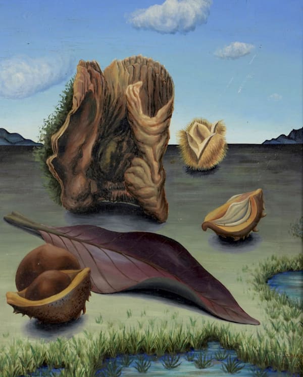 John Selby-Bigge (1892-1973), Landscape with Tree Stump and Chestnuts, 1940