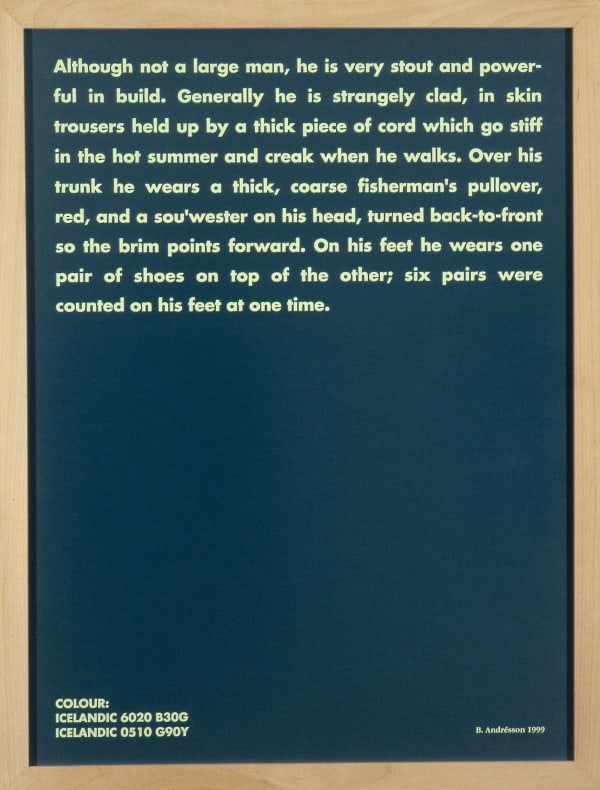 BIRGIR ANDRÉSSON Portrait 9, 1999 Silkscreen and oil on mdf, framed with plexiglass 84 x 64 cm