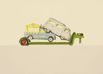 Jeremy Dickinson, 'Low loader', 2000, Oil and acrylic on canvas, 25,5 x 35,5 cm