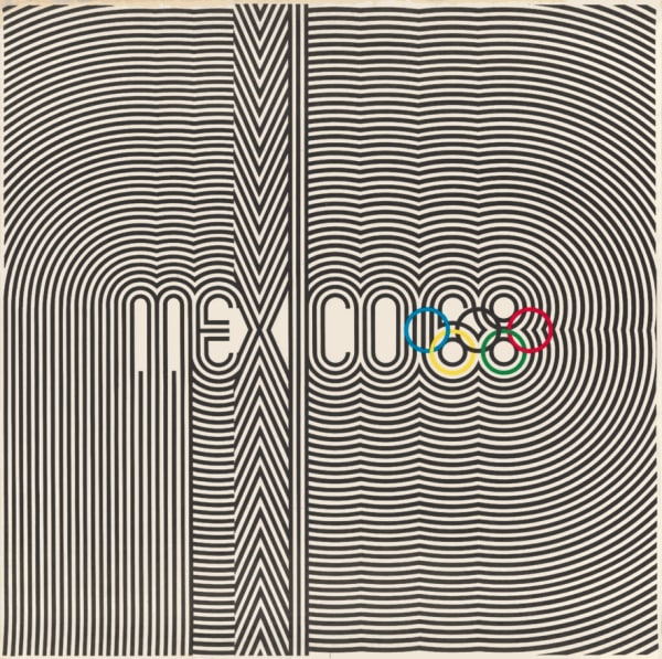 Eduardo Terrazas and Lance Wyman, Mexico City 1968 Summer Olympic Games poster, 1967 © IOC. Photo: Don Ross