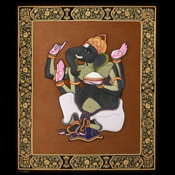 Thota Vaikuntam, Thota Vaikuntam Explores Embroidery in Solo Exhibition at Black Cube Gallery