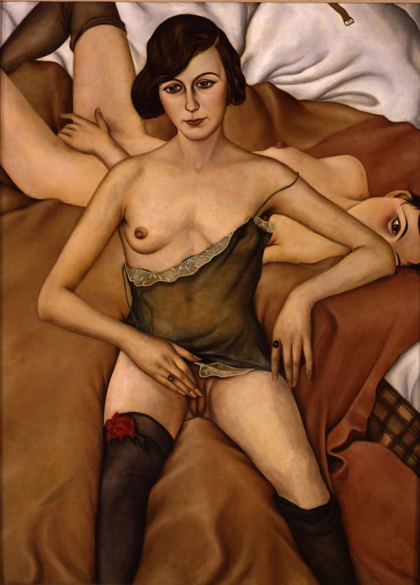 Two Girls, Oil on canvas, 109.5 x 80 cm, 1928 (sold)