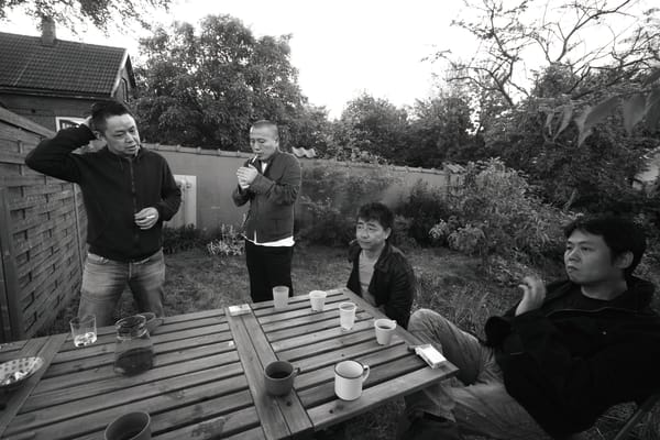 Xue Song with Zhao Nengzhi, Wang Jinsong and Song Yonghong in Sweden in 2011