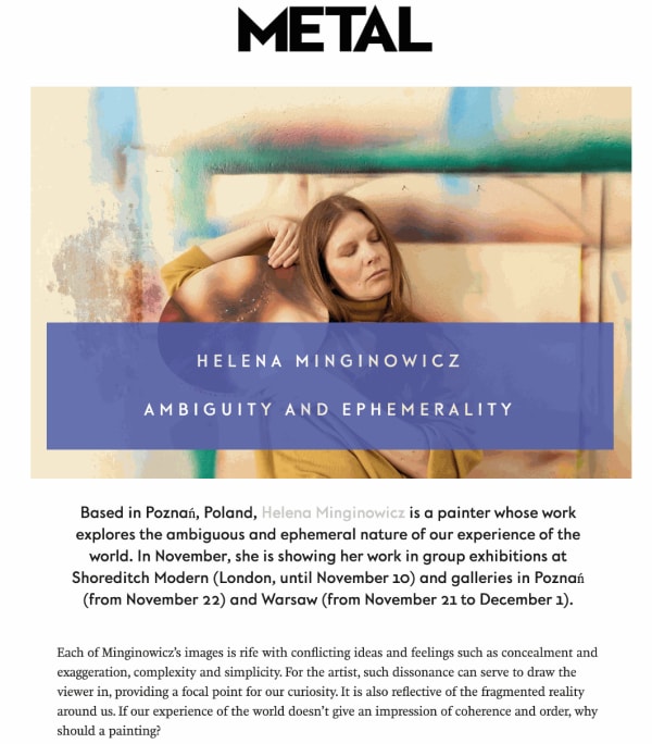 Helena Minginowicz, Ambiguity and Ephemerality