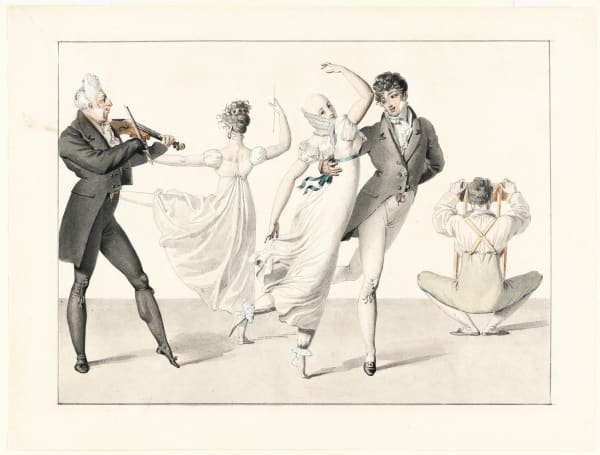 Carle Vernet ( Bordaux, 14 August 1758 - Paris, 27 November 1836) , La Leçon de Danse, vers 1810