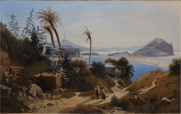 Gustaf Wilhelm Palm (Kristianstad 1810 - Stockholm 1890), View of Capo Miseno with the Vesuvius, 1834-1846 ca
