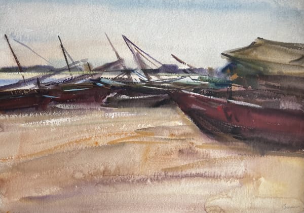 Antony Bream, Arab dhows, Lamu, Kenya