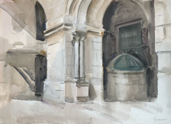 Antony Bream, Entrance to the mosque, Jerusalem