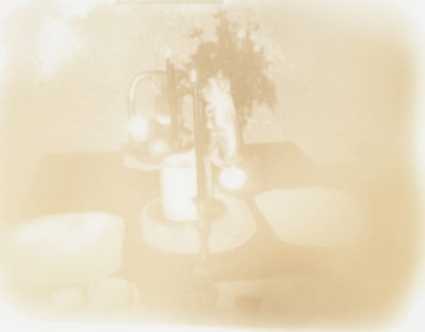 Dining room, 2008 Nicotine on paper 20 x 16 inches