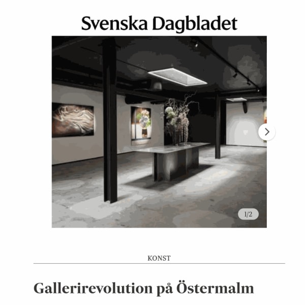 STANCE GALLERY featured in Svenska Dagbladet (SvD) article