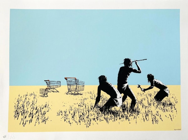 Banksy, Trolley Hunter (Colour), 2007