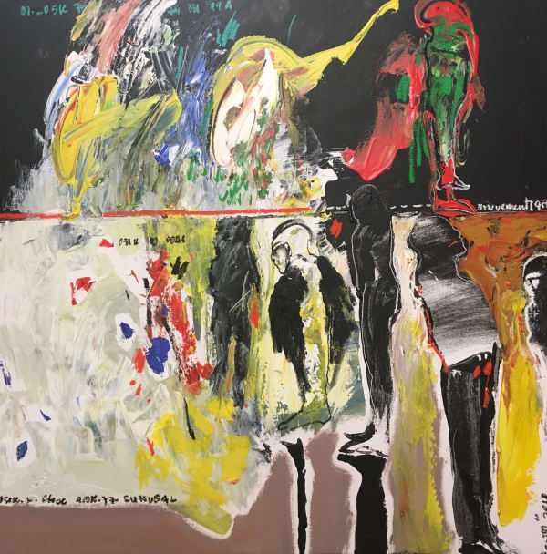 Soly CISSE, SC08 Acrylique et pastels sur toile