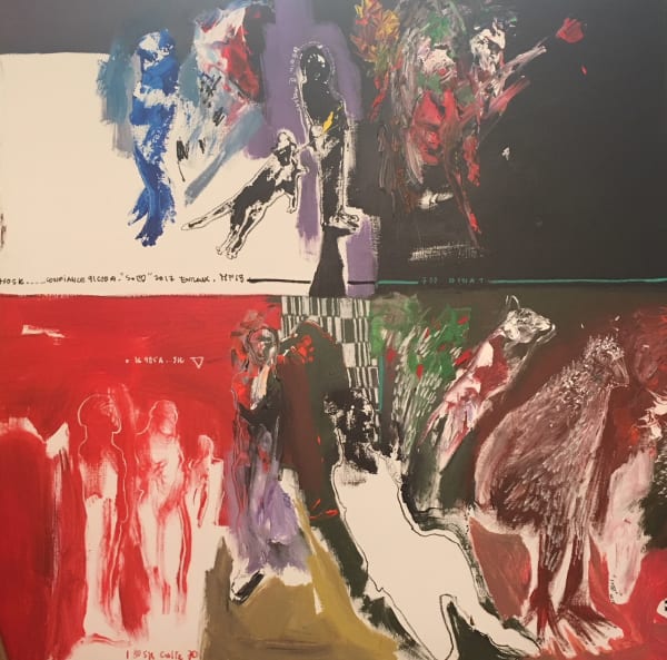 Soly CISSE, SC11 Acrylique et pastels sur toile