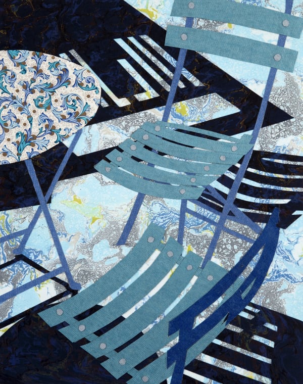 Paper collage on board