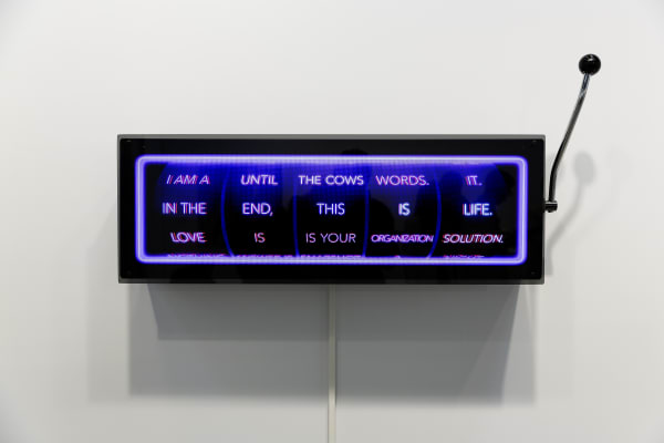 Interactive video sculpture, glass, metal
