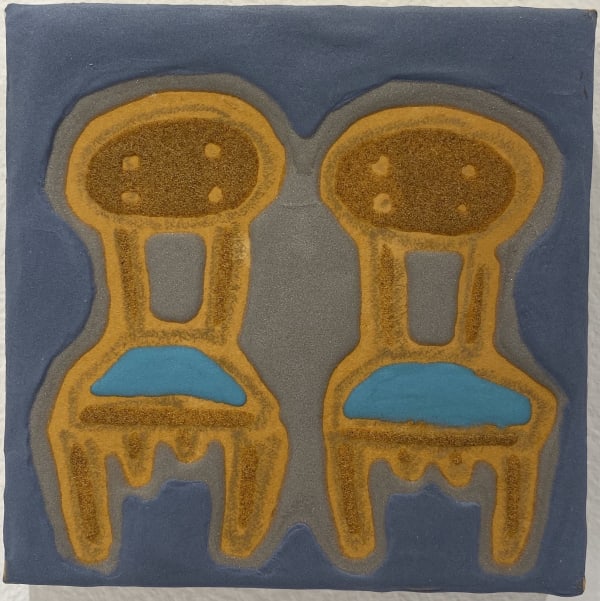 Washi Paper, Mica, Glue, Crayon, and Ink