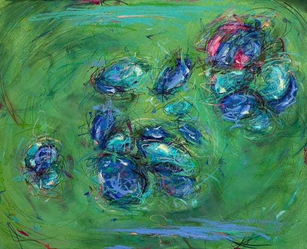 Authenticity Series – Green, 2024 Signed Ink, Flash, Acrylic, Oil on Canvas