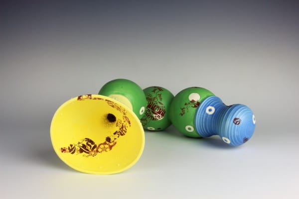 Confess and Unburden, 2014 Slip-cast and handbuilt porcelain, underglaze, glaze, iron oxide decals