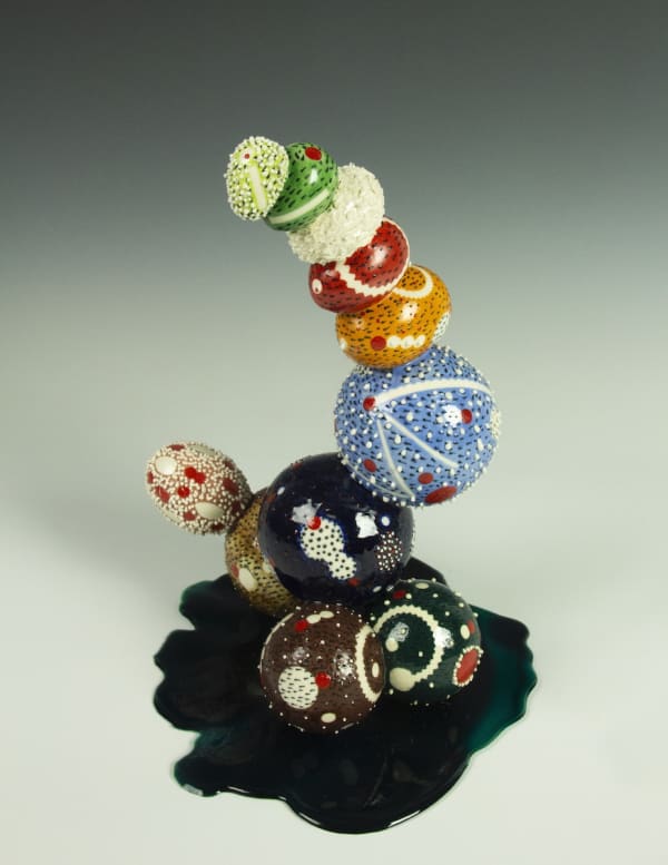 Salaam, 2014 Slip-cast and handbuilt porcelain, underglaze, glaze