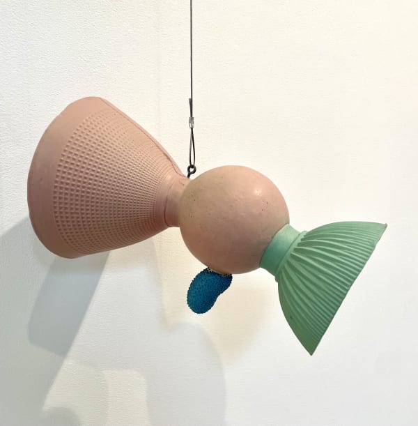 Silence Magical Thinking (Pink and Green), 2009 Slip-cast and handbuilt ceramics, pigmented clay, glaze, plastic, wax