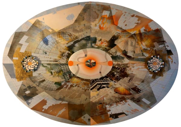 Crysis, 2008 Acrylic and pigment printout on canvas