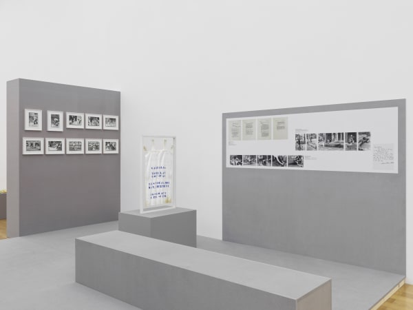 Installation view On the Street, 11 April – 31 August 2025, Kunstmuseum Liechtenstein, Vaduz From left: Tomislav Gotovac, Cleaning of Public Space, 1981; Akcije Tomislava Gotovca (Actions of Tomislav Gotovac), documentation of actions published in Studentski list no. 788 –789, Zagreb, June 12, 1981 Courtesy Gregor Podnar Vienna Photo: Stefan Altenburger Photography Zurich © Kunstmuseum Liechtenstein, Vaduz