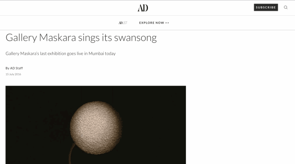 Gallery Maskara sings its swansong