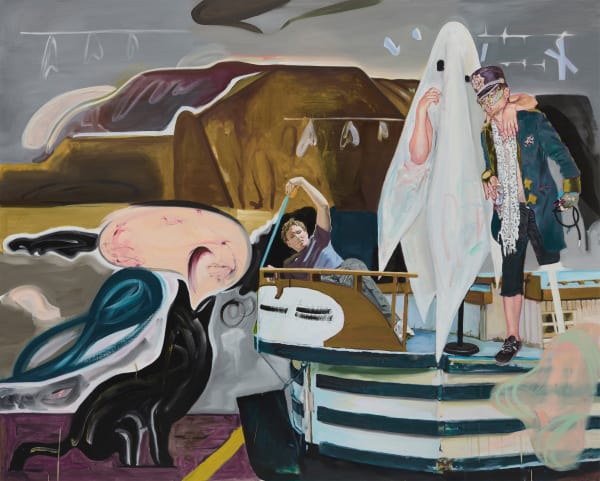 Throw in the towel oil on linen 130 x 162cm 2023