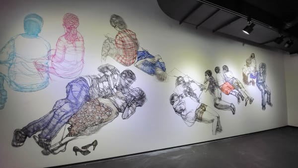 Beyond the frame 202203, Ways of seeing 3D pen drawing variable installation 2022