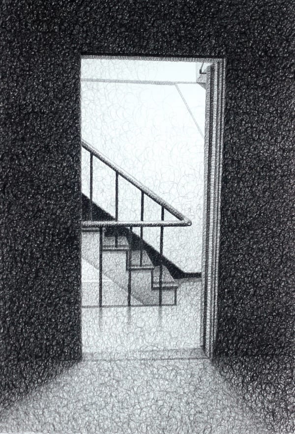 Landscape of anxiety 20211124 zen ink on paper 110 x 80cm 2021