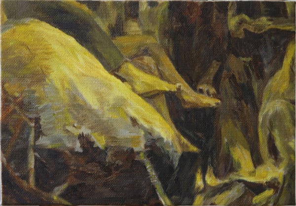 KIM YEONYONG Kaye Donachie's The Epiphany (2002, oil on canvas, 36 × 46cm), segmented into 22.7 × 15.8cm oil on canvas 15.8 x 22.7cm 2014