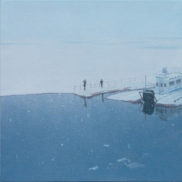 ROH CHOONGHYUN Snow in Mangwon oil on canvas 91 x 91cm 2021