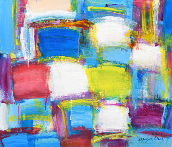 Space and memory-1905 acrylic on canvas 45.5 x 53cm 2019