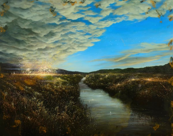 Unknown Artist-Mar 26th 19 mixed media on canvas 131 x 162cm 2019