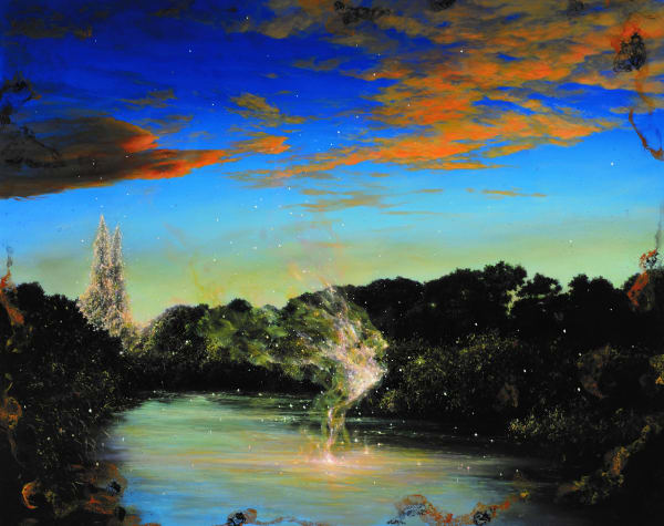 Unknown Artist-Nov 8th 19 mixed media on canvas 72.7 x 91cm 2019