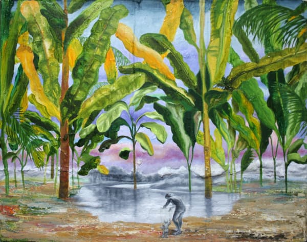 A room of the marionette oil on canvas 40 x 50cm 2018